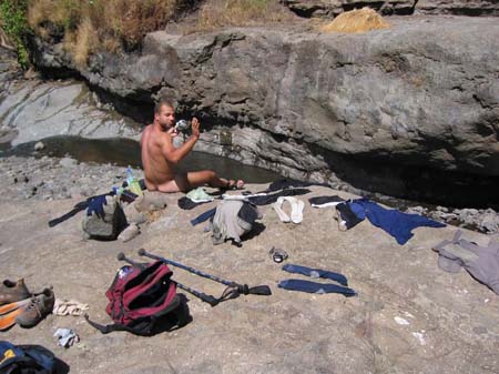 Shawer and Laundary In Simien Mountains