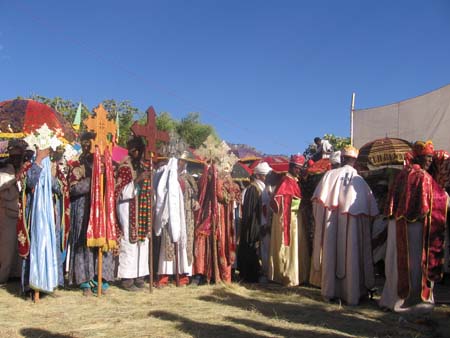 Processional cross are carried by prists on Festivals