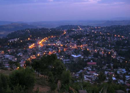 Gonder at Dusk from the Goha Hotel