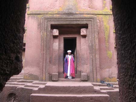 A prist at St. george church Lalibela