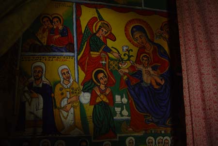 Painting on the wall of a monastery